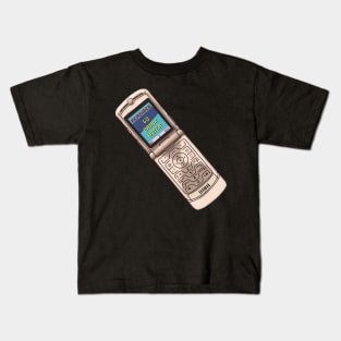 Flip Phone - Reminder - Go drink water Kids T-Shirt